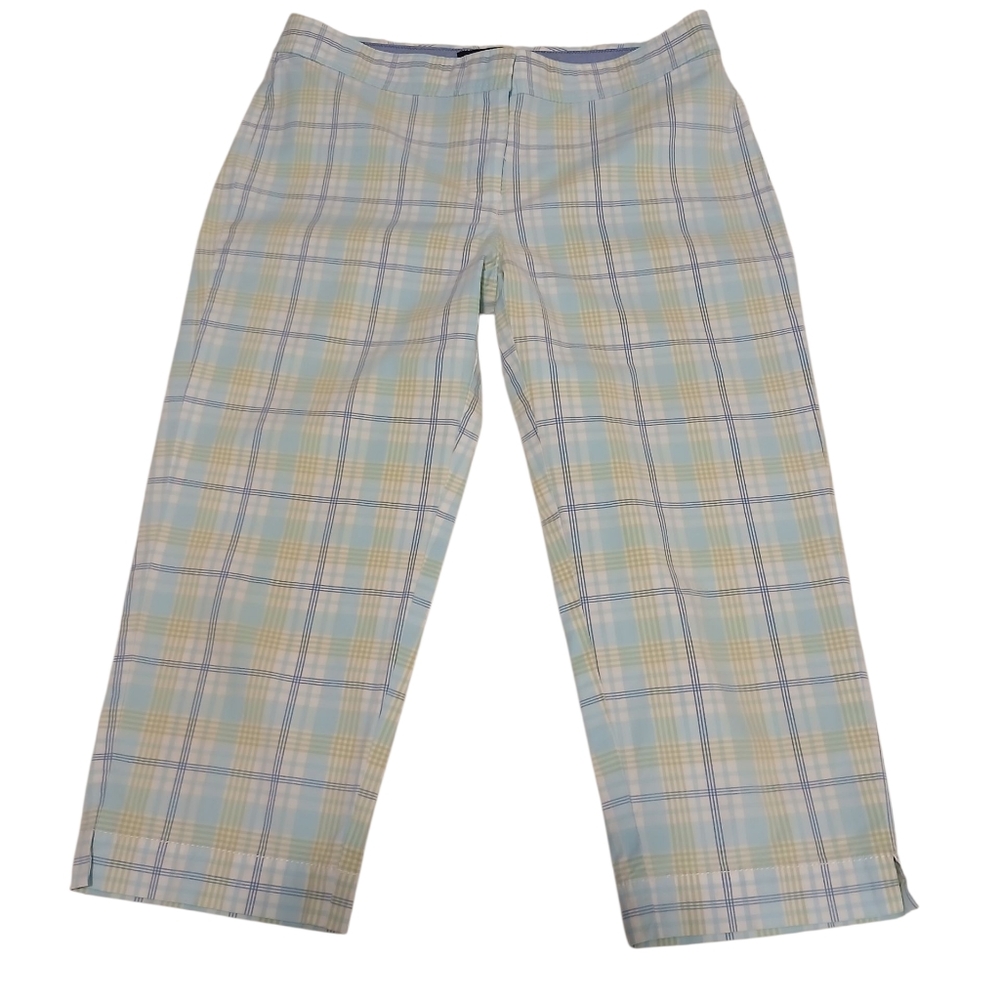 Talbots Petites 6P Plaid Bermuda Shorts